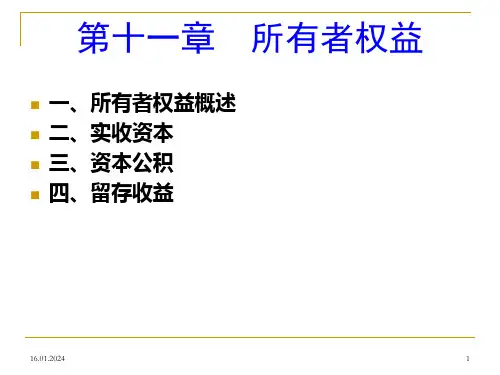 第10章所有者权益ppt课件
