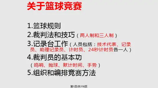 篮球规则教案PPT课件