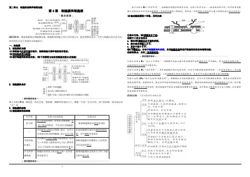 4新人教新高考生物必修一 细胞膜和细胞核知识总结学案(超实用)