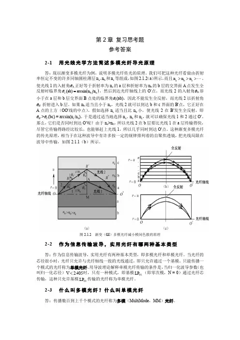 光纤通信课后第2章习题答案