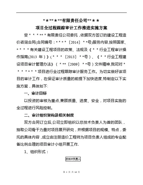 全过程跟踪审计工作方案