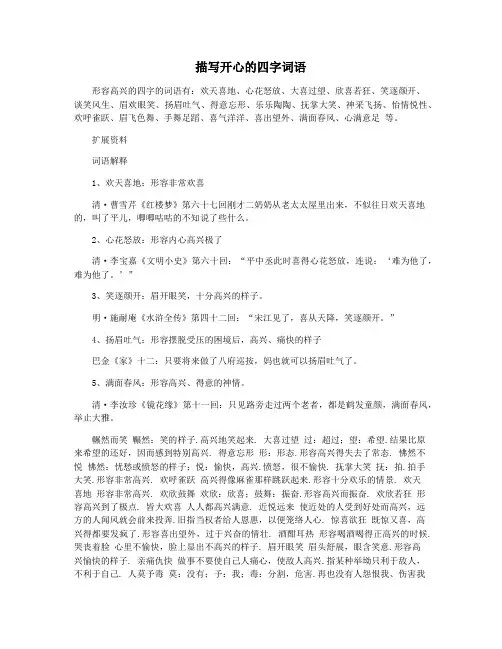 描写开心的四字词语