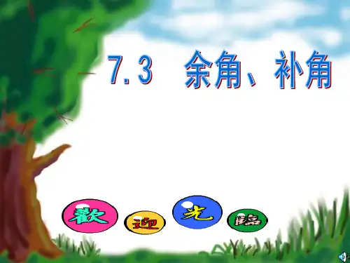 余角、补角、对顶角精品PPT教学课件