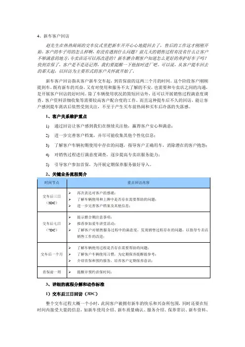 4、新车客户回访