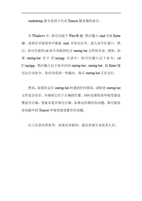 cmdstartup指令