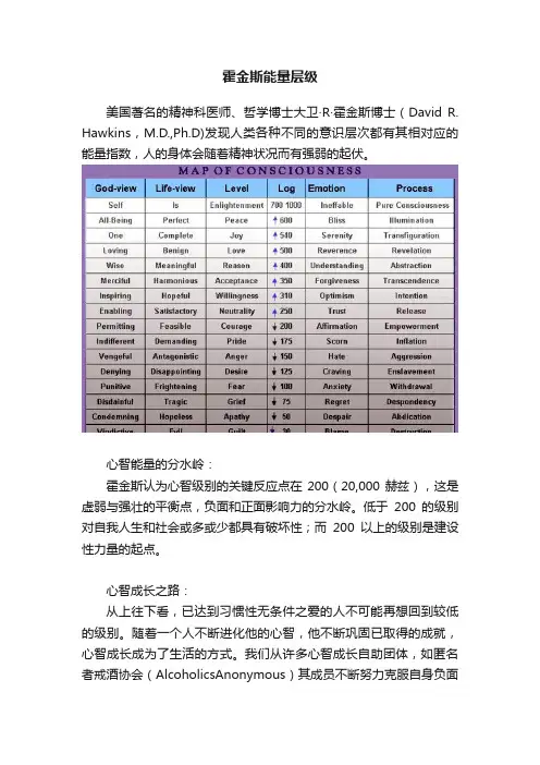 霍金斯能量层级