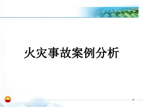 火灾案例分析ppt课件