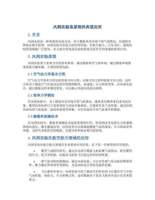 风洞实验是原理的典型应用