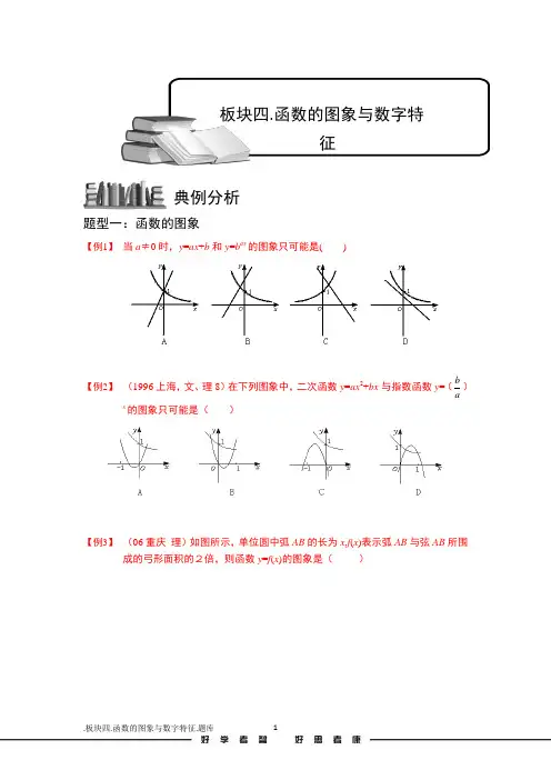 学而思高中题库完整版函数的图象与性质[1].板块四.函数的图象与数字特征.学生版