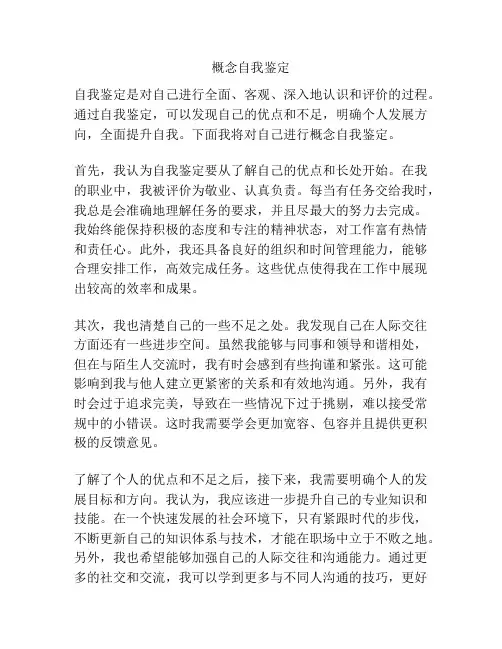 概念自我鉴定