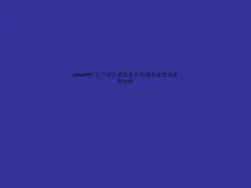 cAAAPPT-生产安全事故报告和调查处理及案例分析.ppt