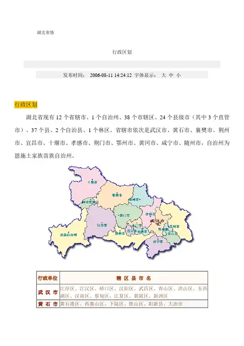 湖北省情资料