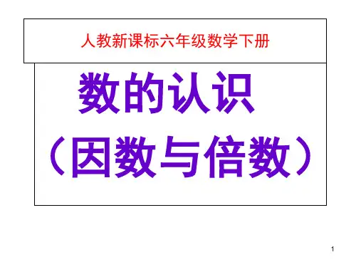 数的认识(因数与倍数)(课堂PPT)