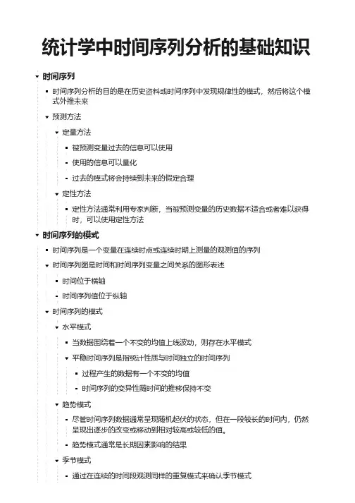 统计学中时间序列分析的基础知识