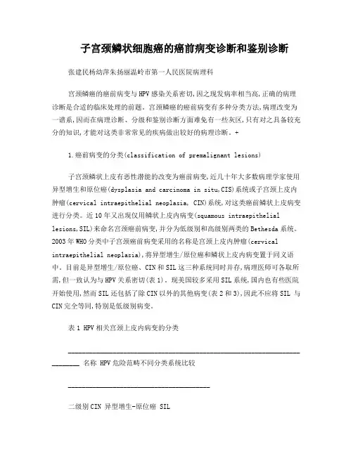 1子宫颈鳞状细胞癌的癌前病变诊断和鉴别诊断(张建民)