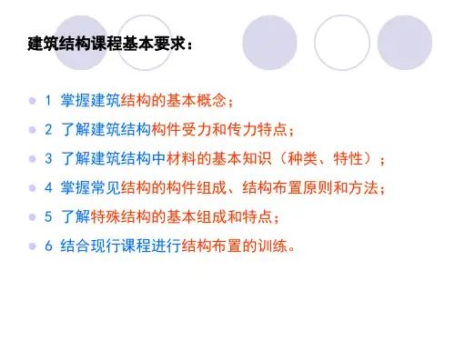 建筑结构概论课程总结复习课件