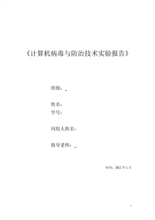 病毒报告