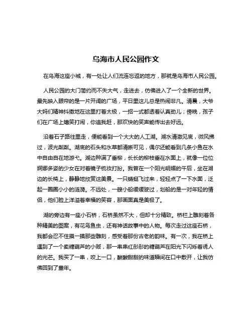 乌海市人民公园作文