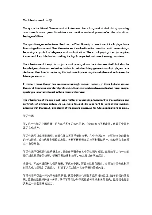 琴的传承作文