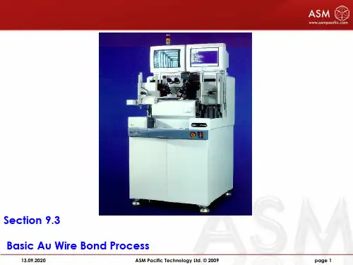ASM 自动焊线机器介绍Au wire bonding process ppt课件