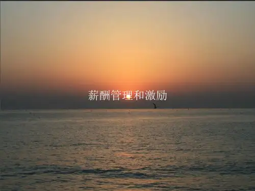 薪酬管理和激励PPT课件