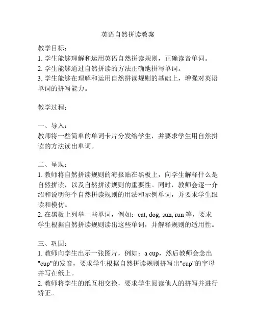 英语自然拼读教案