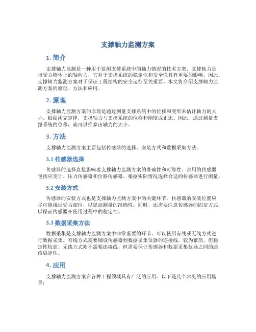 支撑轴力监测方案
