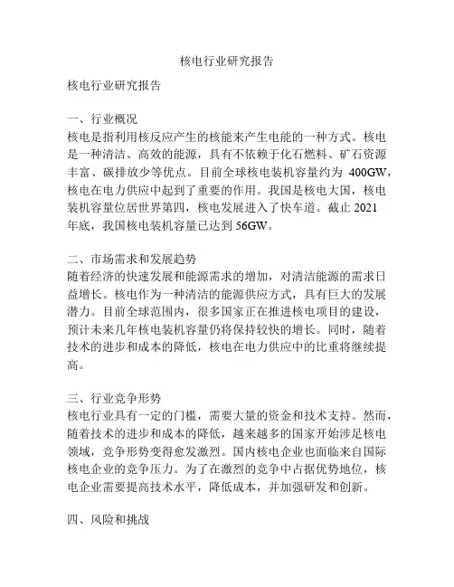 核电行业研究报告