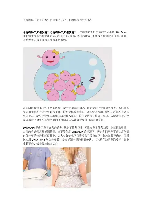 怎样有助于卵泡发育？卵泡生长不好、长得慢应该怎么办？