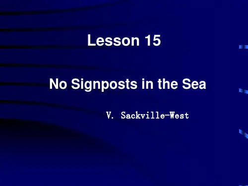 高级英语Lesson_15_No_Signposts_in_the_Sea..