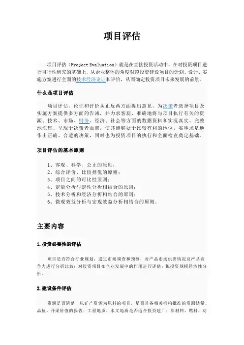 项目评估