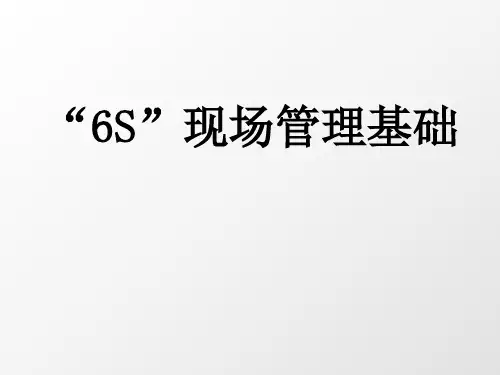 6S现场管理基础