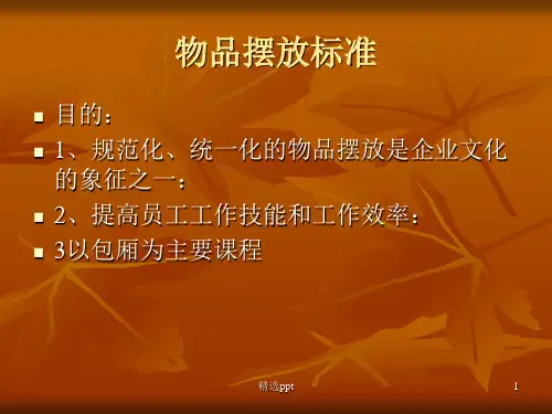 《物品摆放标准》PPT课件