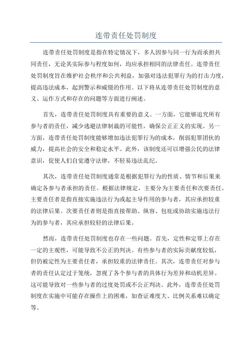 连带责任处罚制度