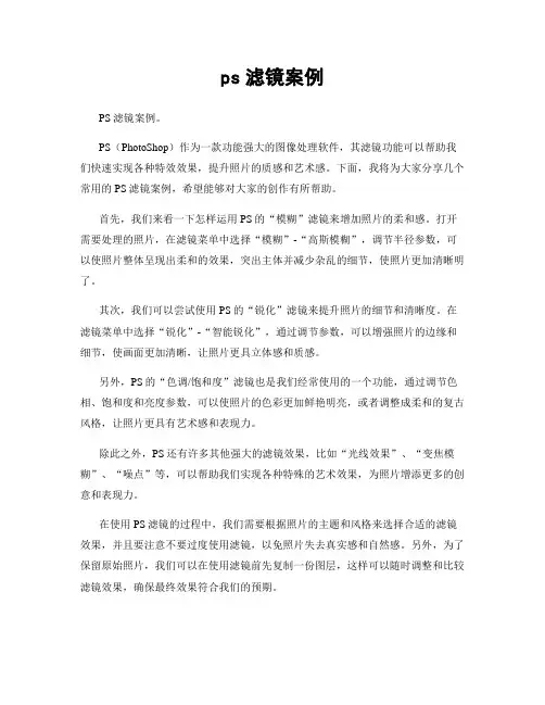 ps滤镜案例