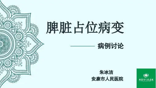 脾脏窦岸细胞血管瘤影像病例讨论PPT课件