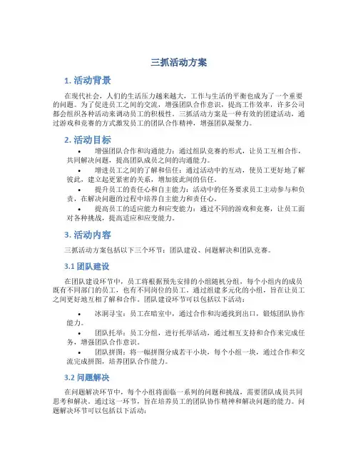 三抓活动方案
