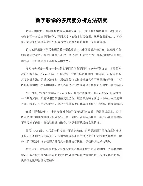 数字影像的多尺度分析方法研究