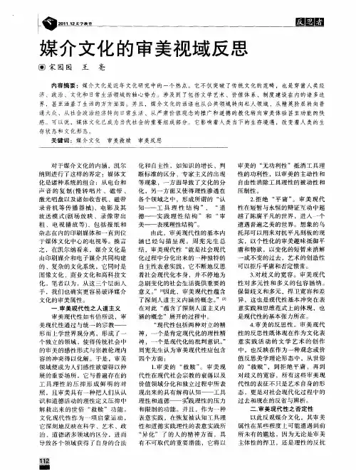 媒介文化的审美视域反思