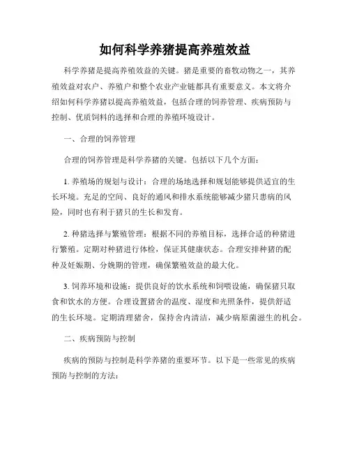 如何科学养猪提高养殖效益