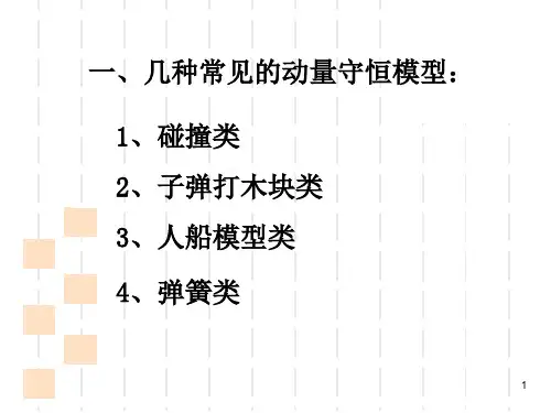 1.3动量守恒定律在碰撞中的应用几种常见模型分析优秀课件