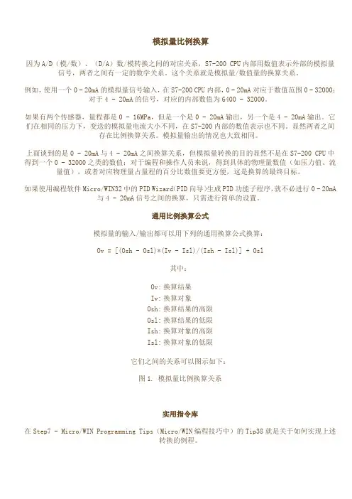 (完整版)S7-200模拟量详细教程