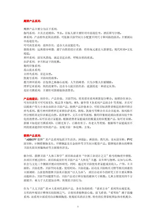 产品系列文案