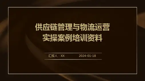 供应链管理与物流运营实操案例培训资料