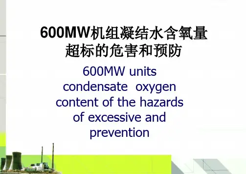600MW机组凝结水含氧量超标的危害和预防