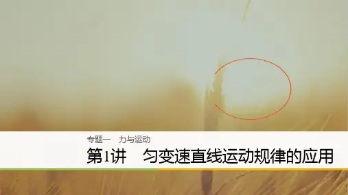 2018年高考物理浙江选考二轮专题复习名师讲练课件:专题一 力与运动 专题一 第1讲44张 精品
