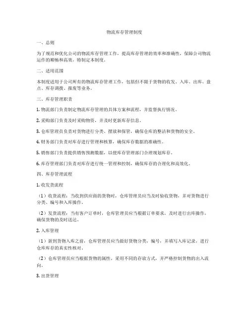 物流库存管理制度