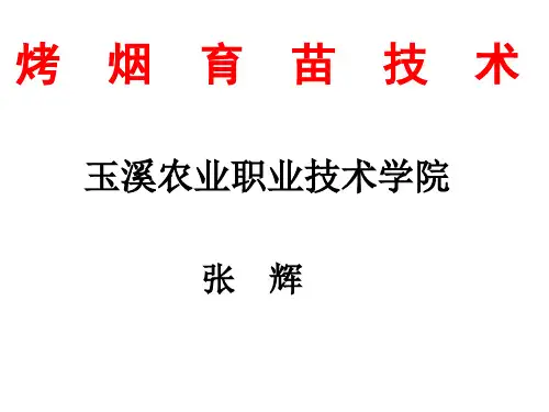 烤 烟 育 苗 技 术