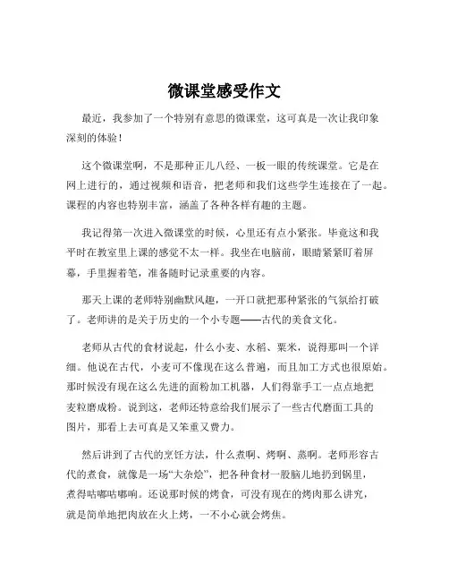 微课堂感受作文