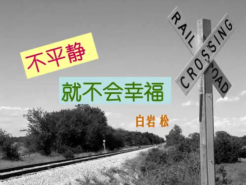 不平静就不会幸福(白岩松)